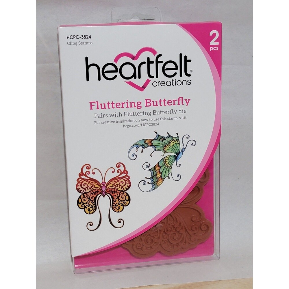 Heartfelt Creations Fluttering Butterfly Cling Stamps HCPC-3824
